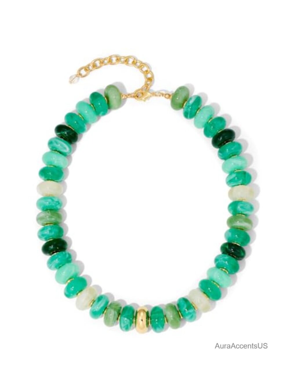 Chunky Beaded Choker Necklace for Women Boho Statement Jewelry Adjustable